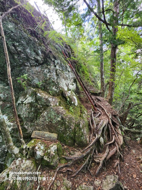 明神山はしご