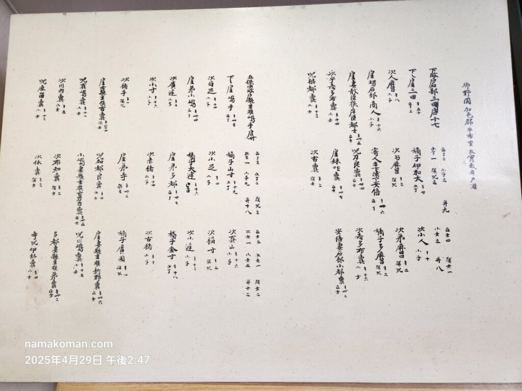 半布里の郷とみか最古の戸籍1