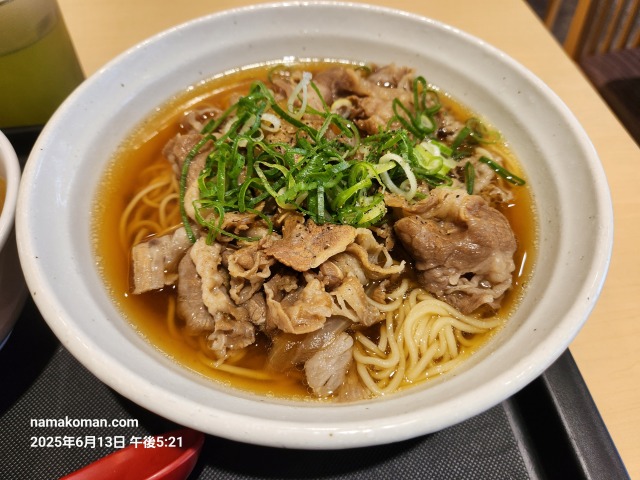 松屋東郷PAダブル牛肉ラーメン